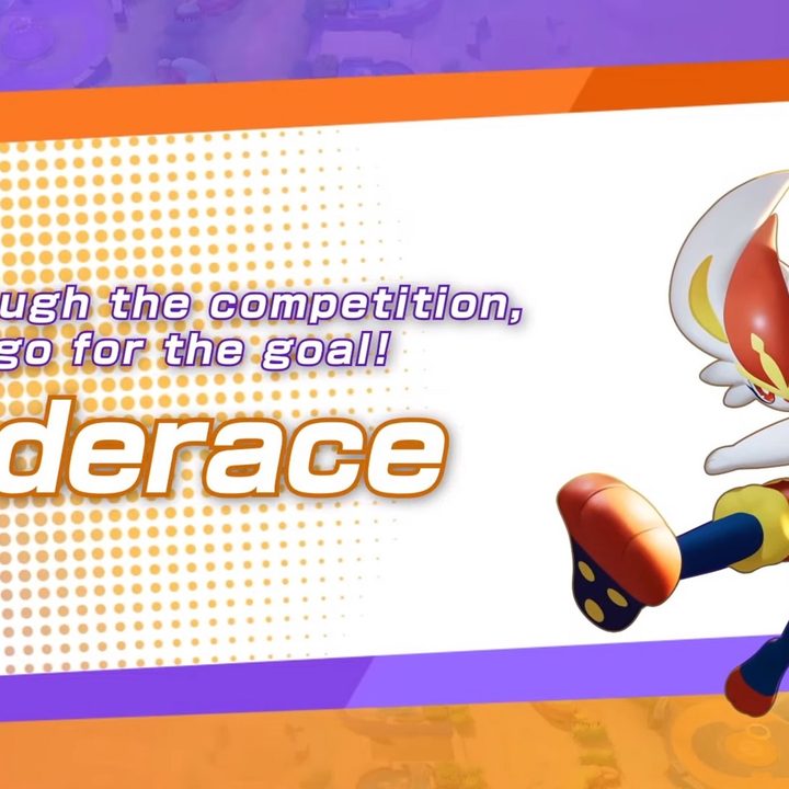 Cinderace in Pokémon Unite infographic.
