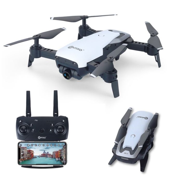 Contixo F16 FPV Drone with Camera on white background.