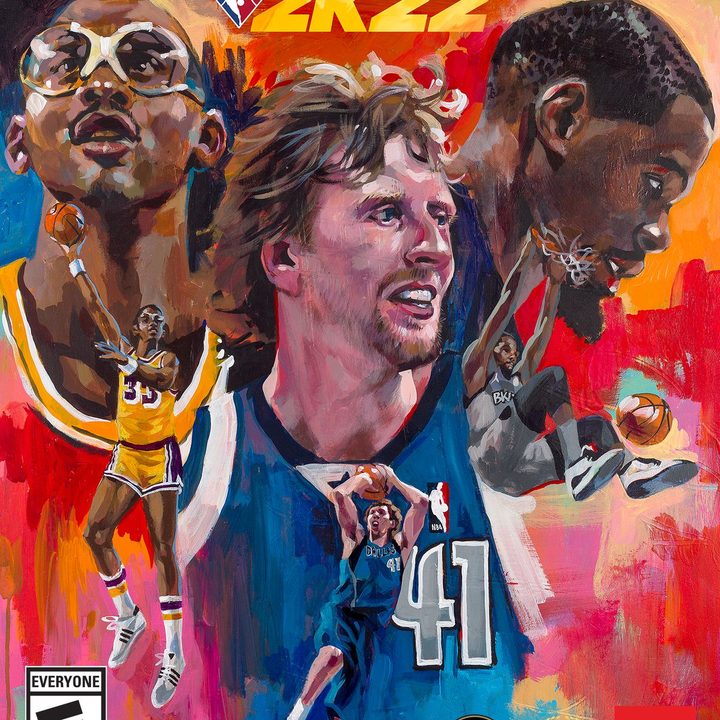 NBA 2K22 NBA 75th Anniversary Edition features Kevin Durant, Dirk Nowitzki, and Kareem Abdul-Jabbar on the cover.