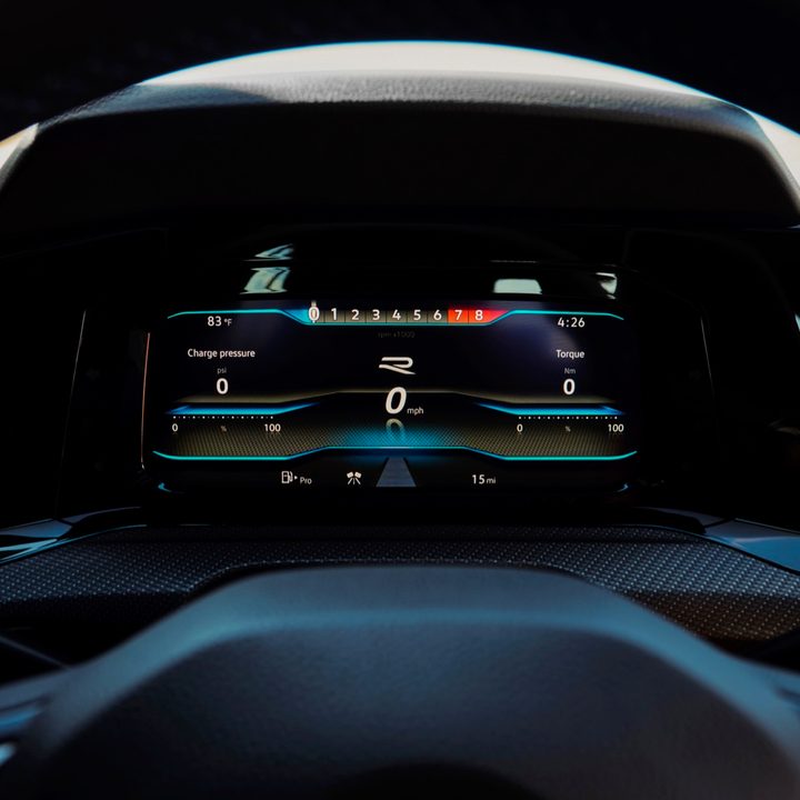 Digital Cockpit Pro in the 2022 Volkswagen Golf R.