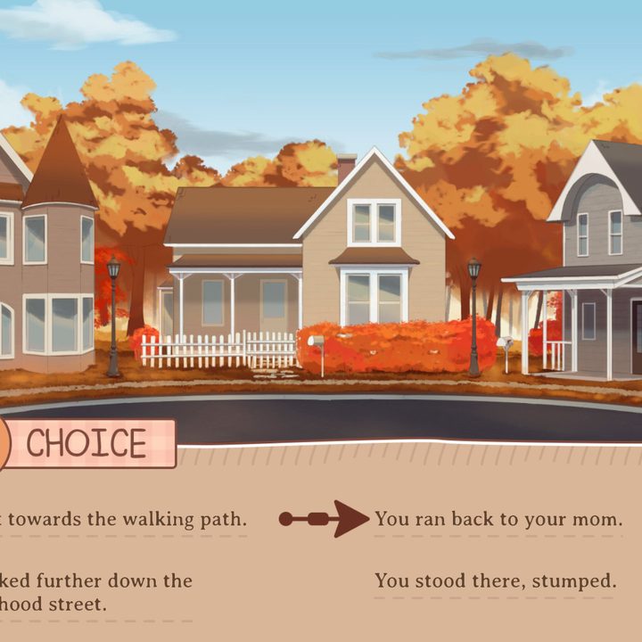 A dialogue option chocie in Our Life: Now and Forever.