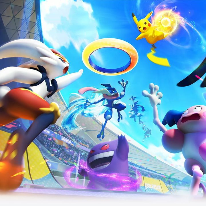 Various Pokémon competing in Pokémon Unite