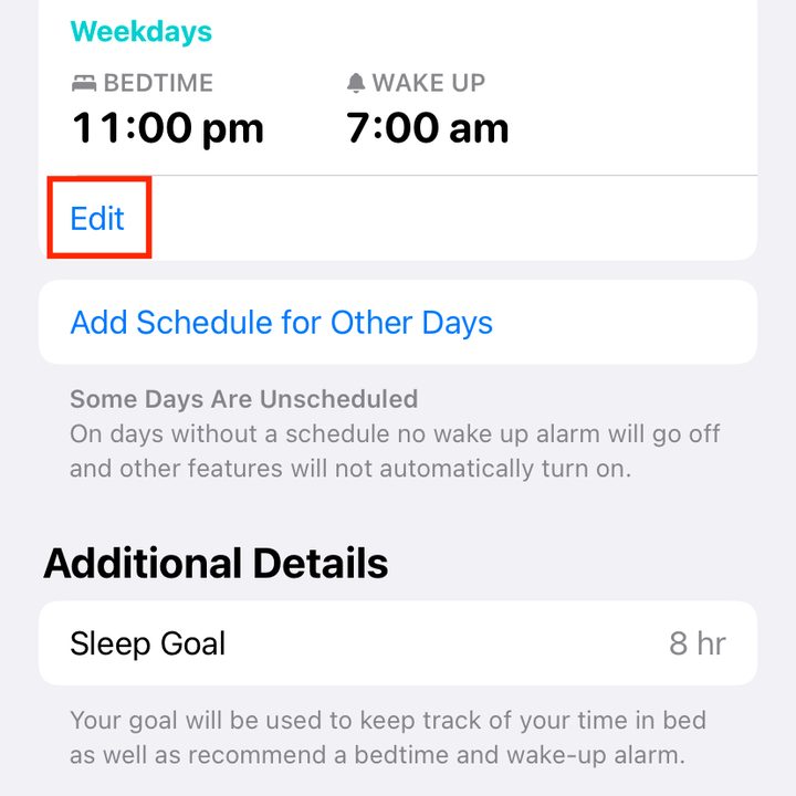 Editing your sleep schedule.
