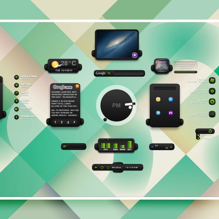 The Eker_lina Rainmeter skin.