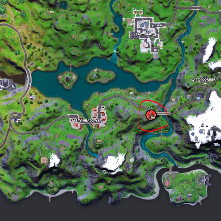 Map of Riot's location in Fortnite.