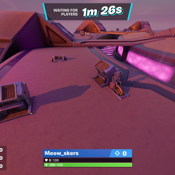 Equipment on top of abductors in Fortnite.