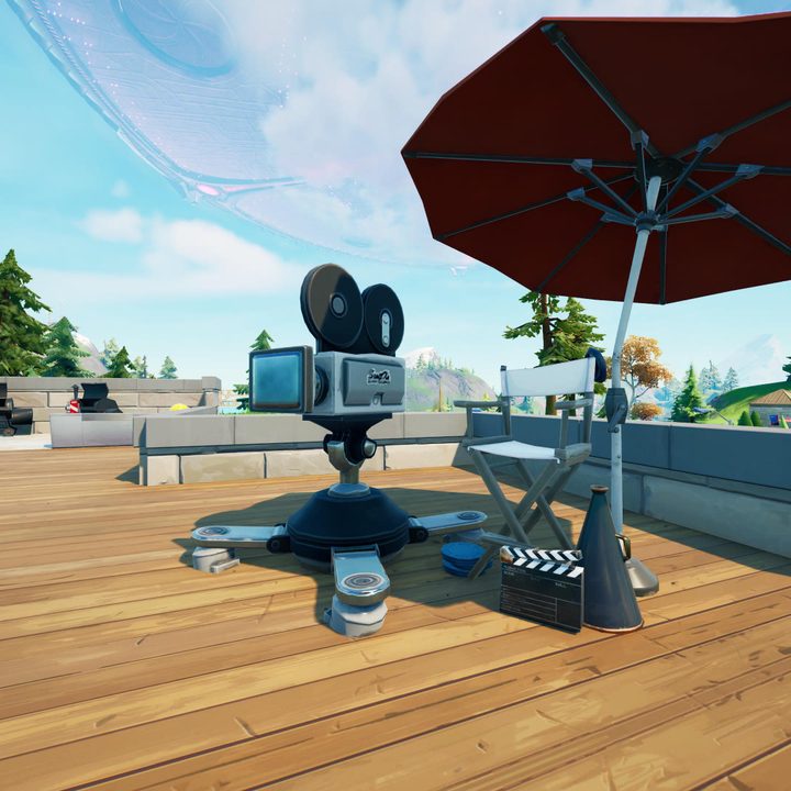 Camera at Lazy Lake in Fortnite.
