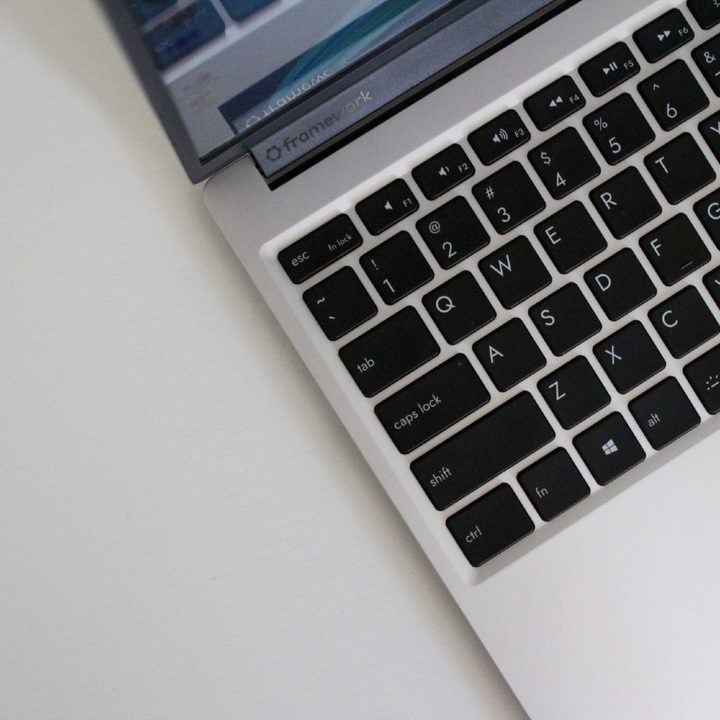 The keyboard of the Framework Laptop, with 1.5mm of key travel.