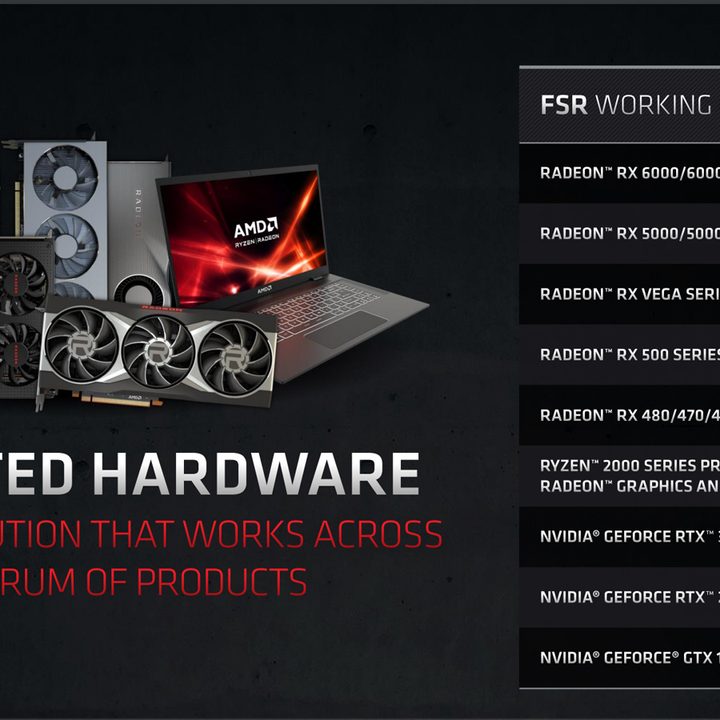 The graphics cards that AMD's FSR works on.