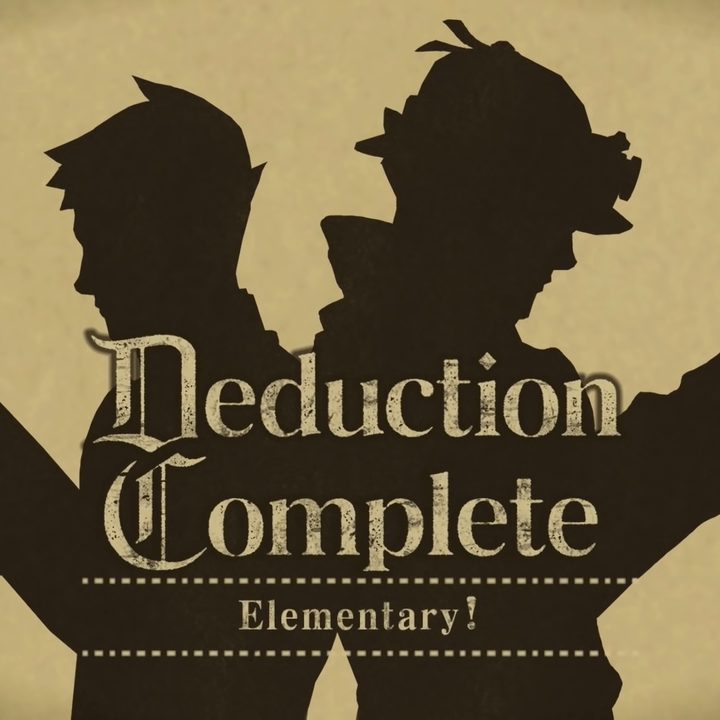 The Great Ace Attorney, Deduction completion screen.