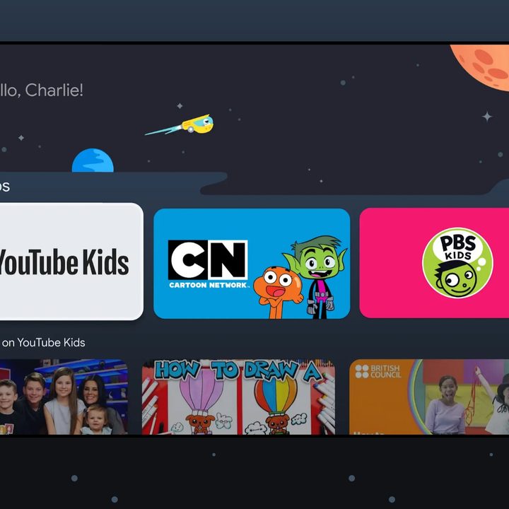 Google TV with a kid-friendly mode.
