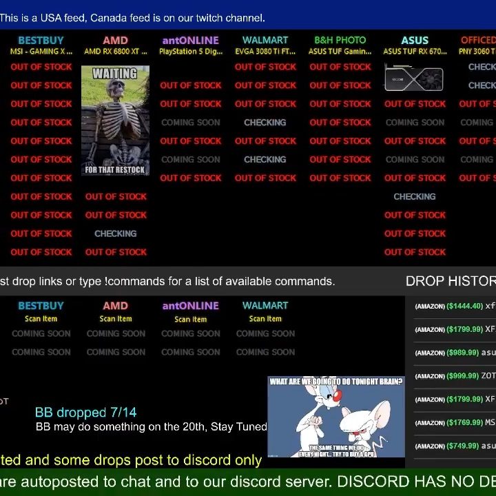 A live tracker for graphics card inventory.
