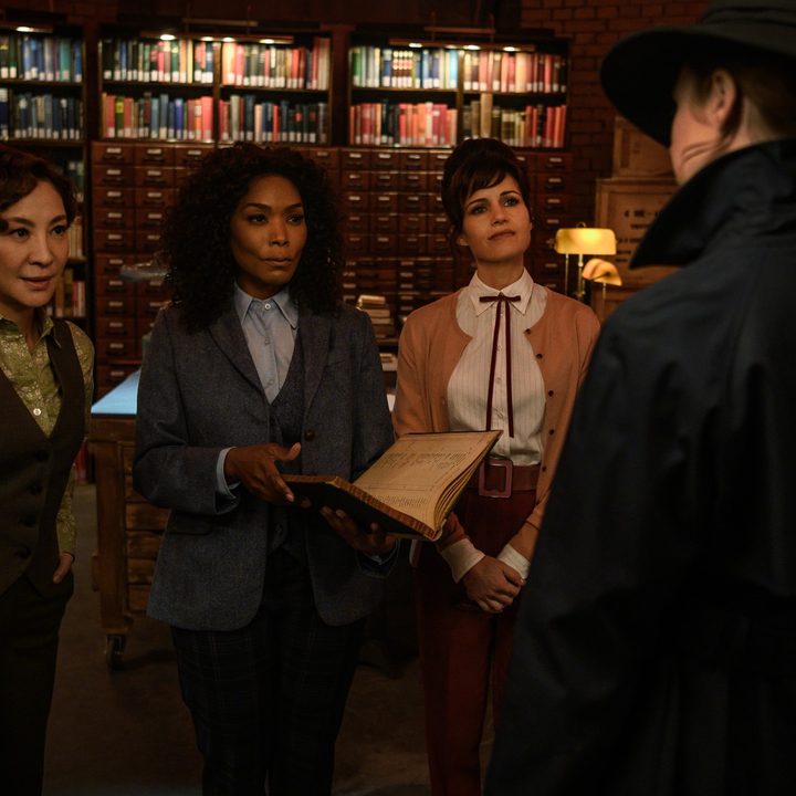 Michelle Yeoh, Angela Bassett, and Carla Gugino in Gunpowder Milkshake.