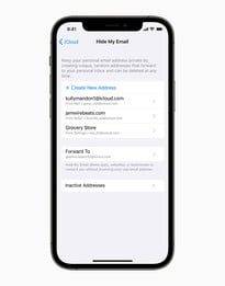 Hide my email iCloud+.