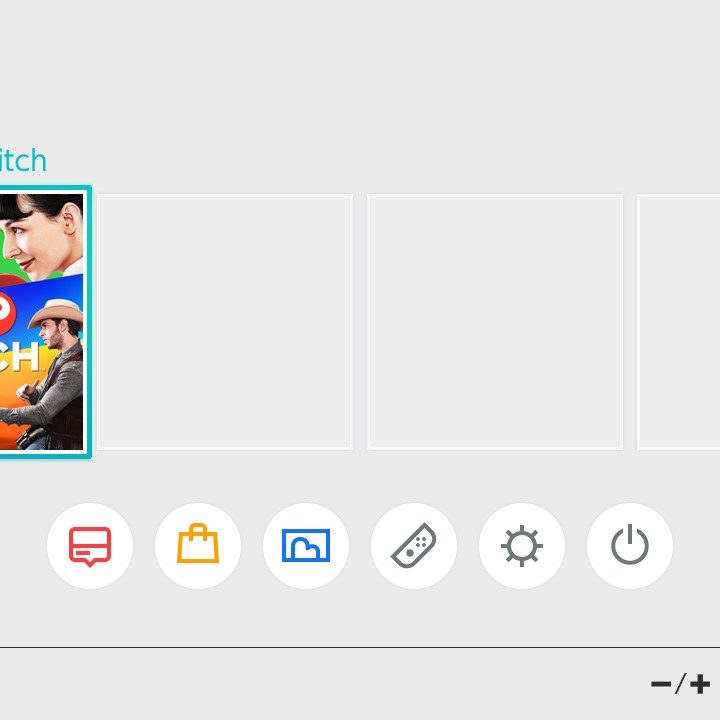 Home screen on Nintendo Switch.
