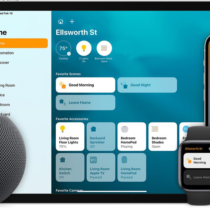 The HomePod working with Apple's Home app.