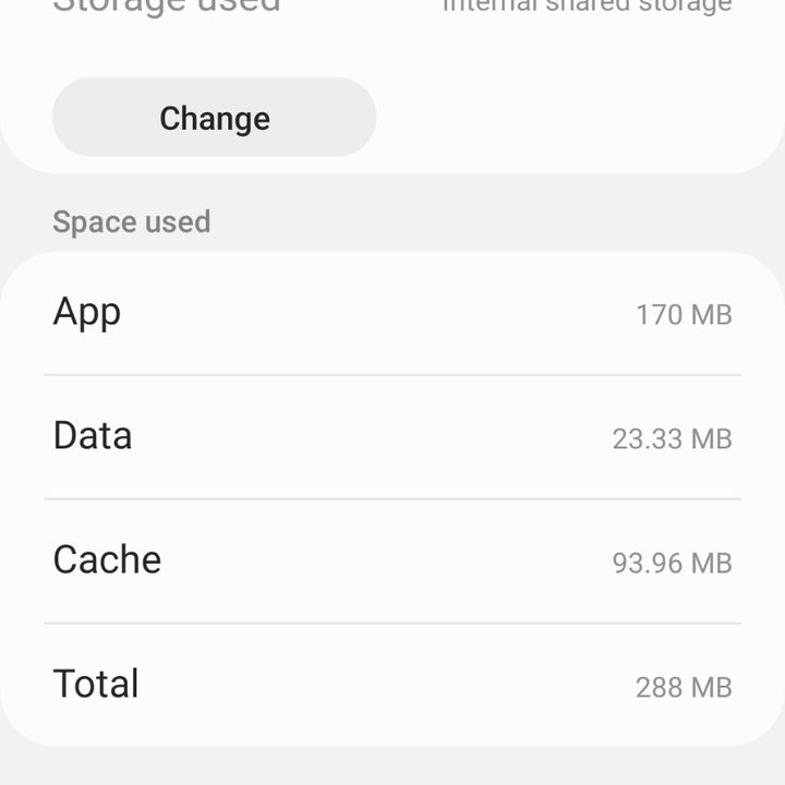 Clear app cache on Android.