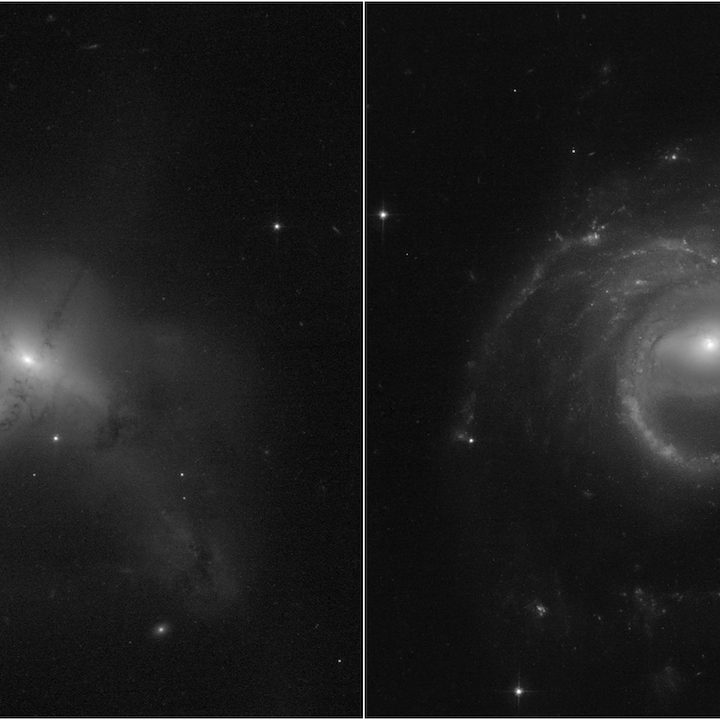 Galaxies captured by the Hubble Space Telescope.