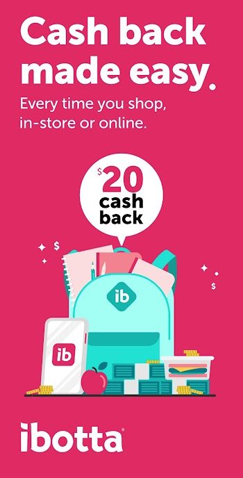 Ibotta cash back panel.