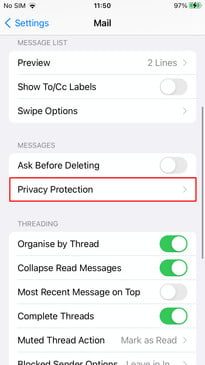 How to use iOS 15's Mail Privacy Protection Mail Settings menu.