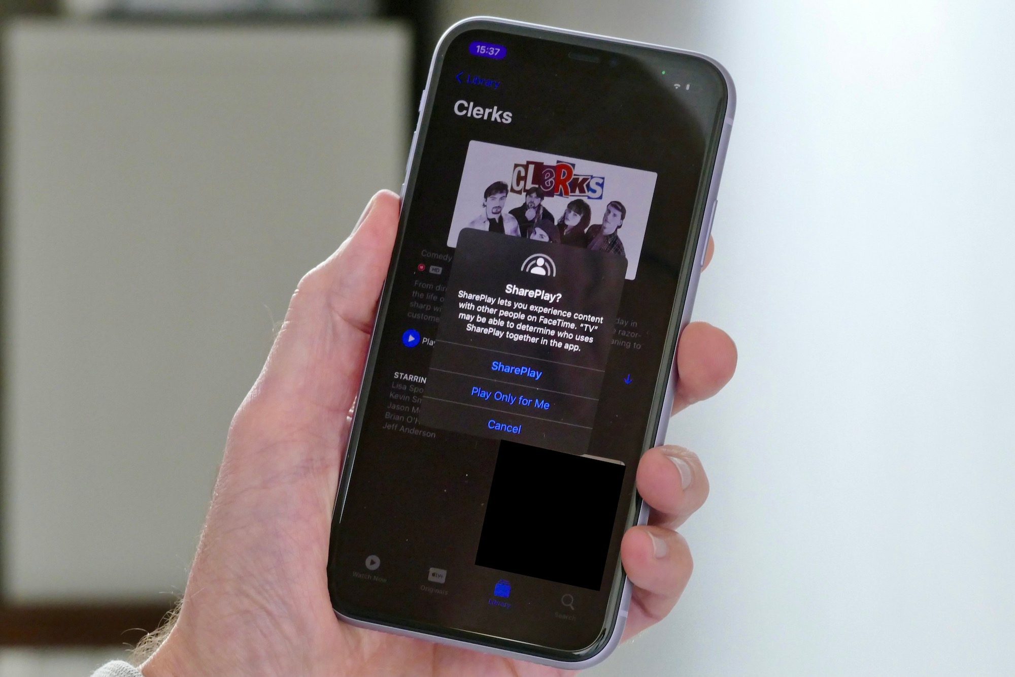 Shareplay menu in iOS 15