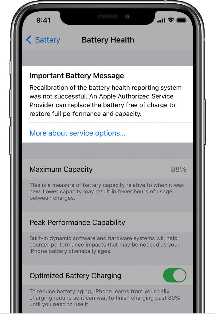 iPhone 11 battery recalibration.