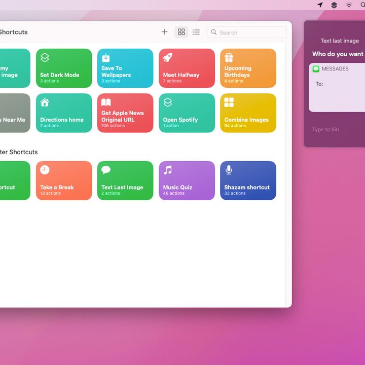 Using Siri to run shortcuts.