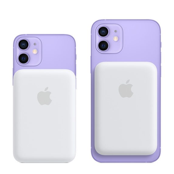 MagSafe Battery Pack on iPhone 12 and iPhone 12 Mini pink model