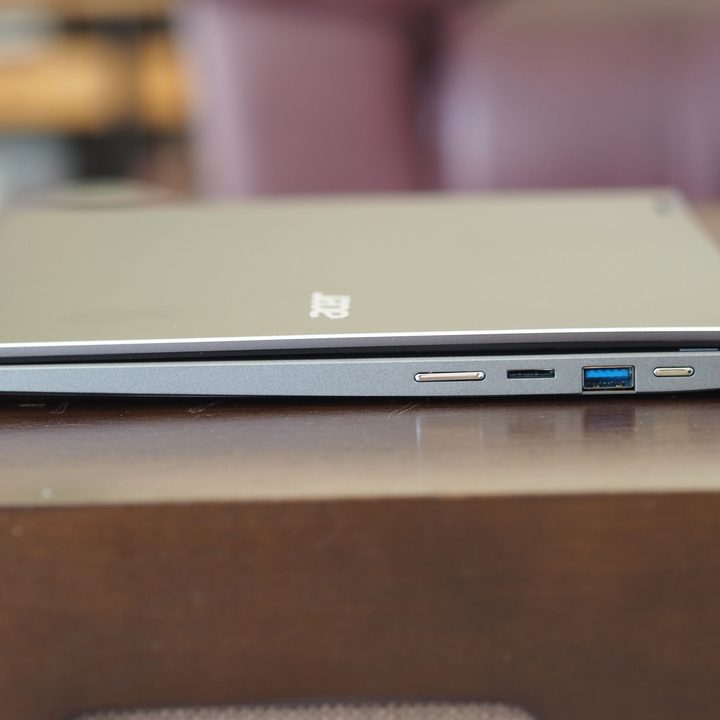 The ports of the Acer Chromebook Spin 713.