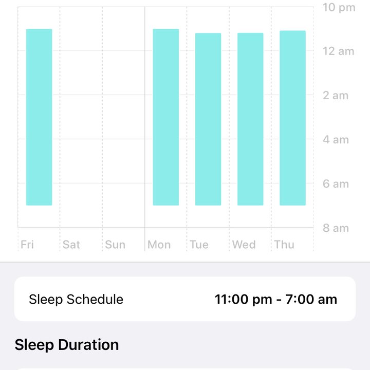 More Sleep data in the Health app.