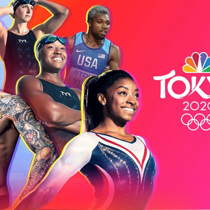 A promotional banner for the 2020 Tokyo Games.