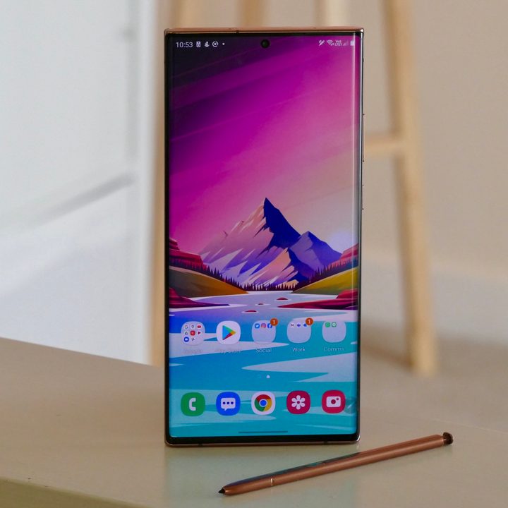The Galaxy Note 20 Ultra's screen and S Pen stylus