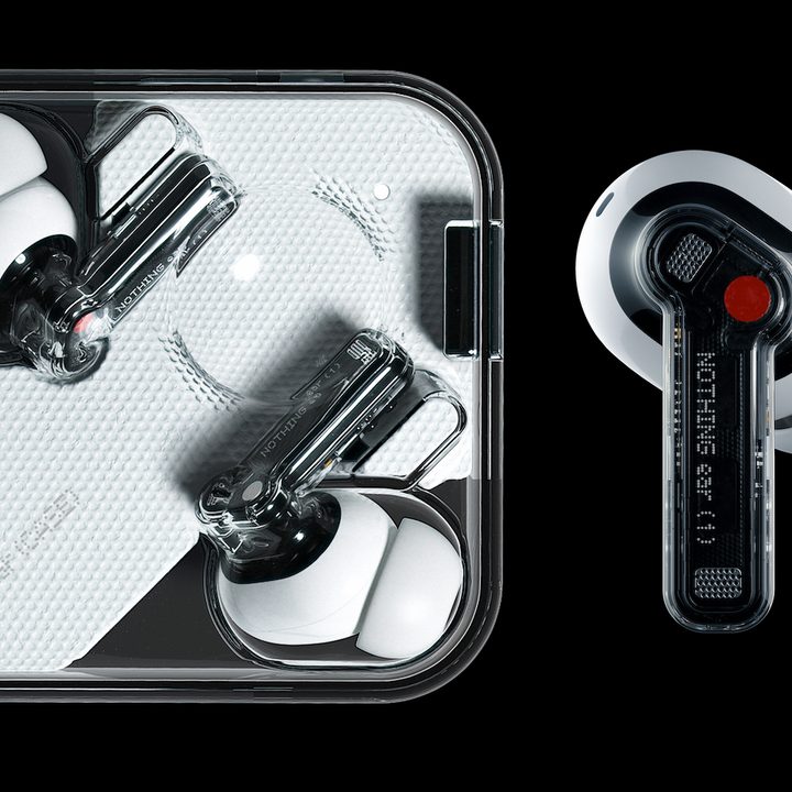 The Nothing Ear 1 case and earbud.