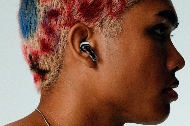 Nothing Ear 1 earbud in someone's ear.