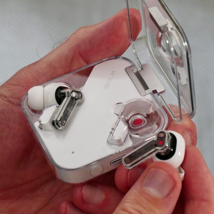 The Nothing Ear 1's open case.