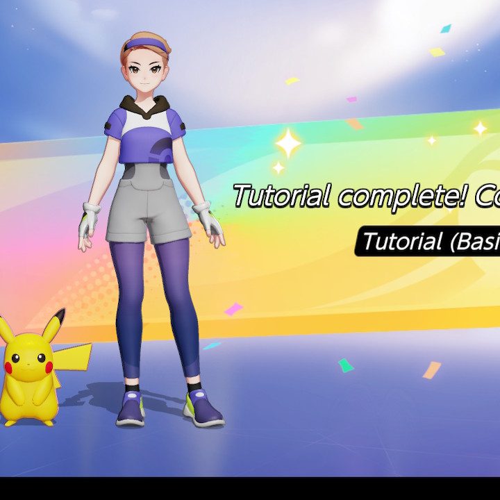 A congratulations screen awarded for finishing the tutorial.