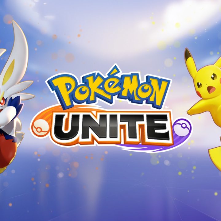 Pokémon Unite logo and promo art.