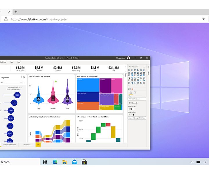 PowerBi running on Windows 10 via Cloud PC.