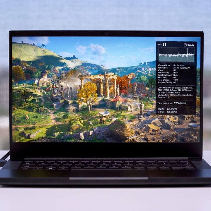 Benchmark Assassin's Creed Valhalla on the Razer Blade 14.