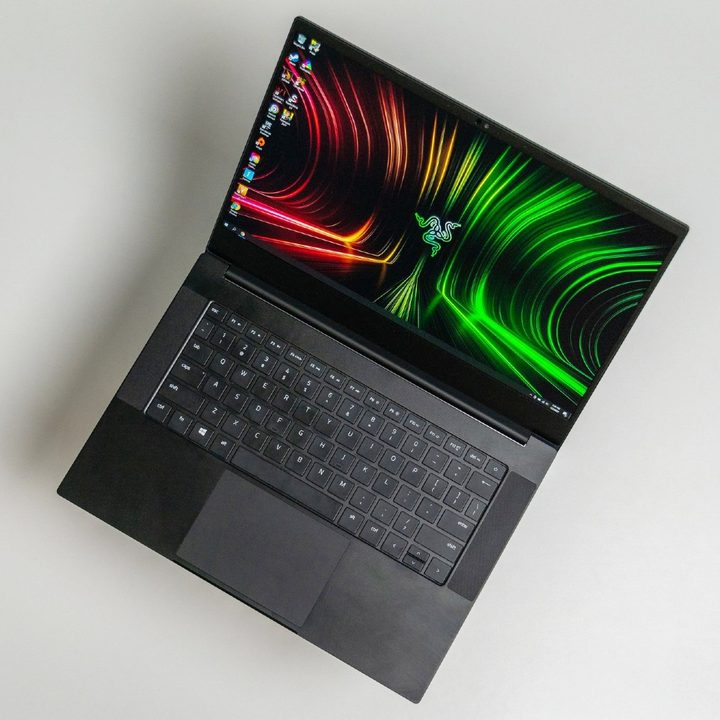 A top-down view of the Razer Blade 14.