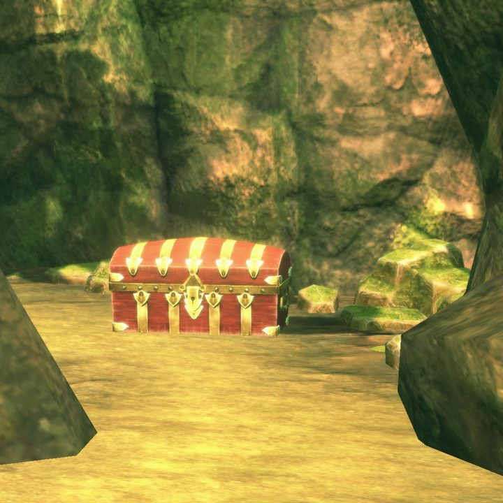 A red chest waiting to be opened.