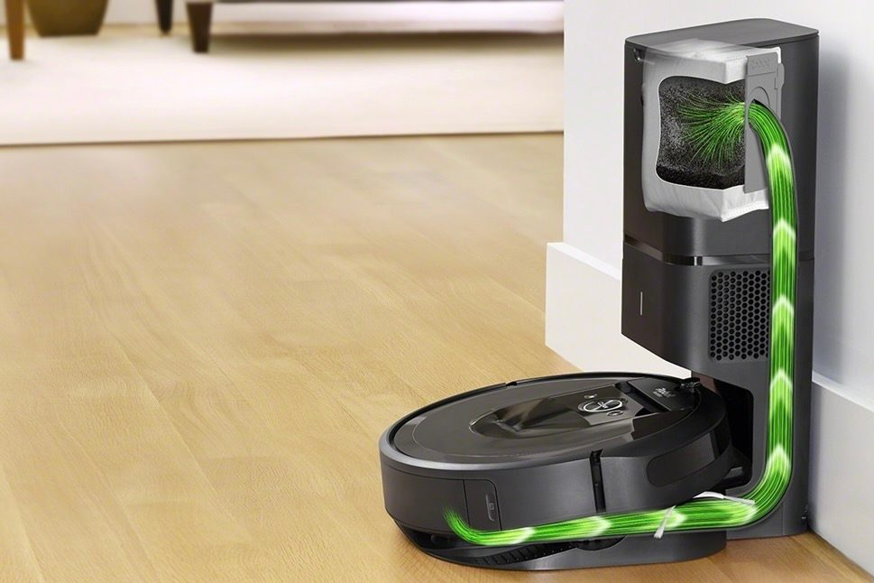 Roomba in dock.