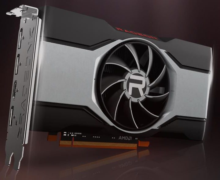 Render of the AMD Radeon RX 6600 XT.