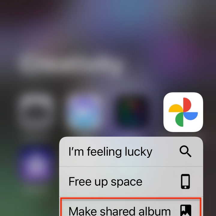 Sharing photos on Google.