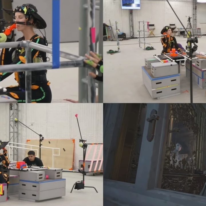A look at Lady Dimitrescu's motion capture on set for Resident Evil Village.