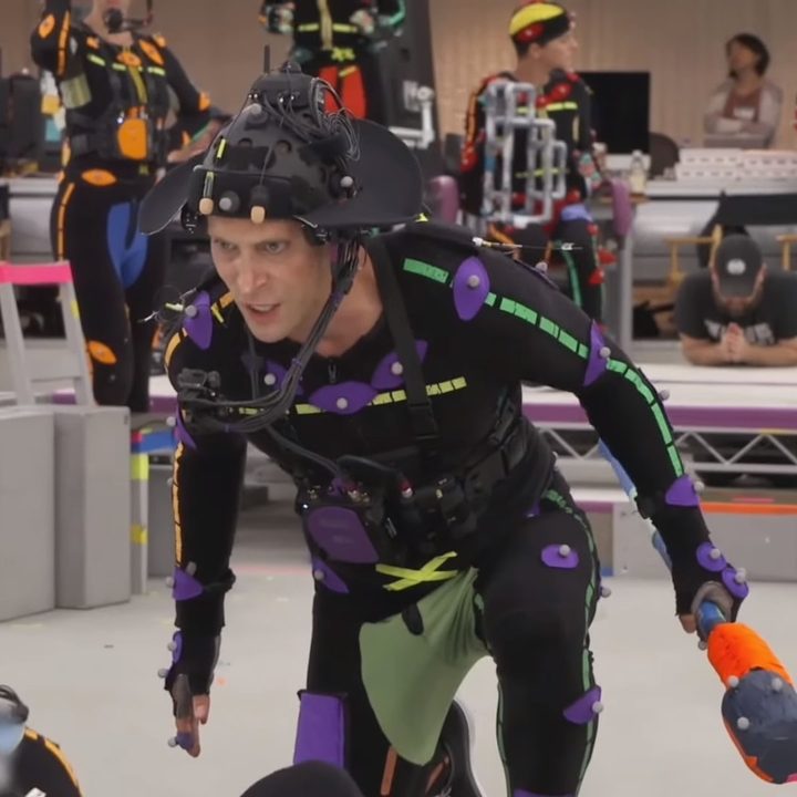 Heisenberg's actor in full motion capture for Resident Evil Village.