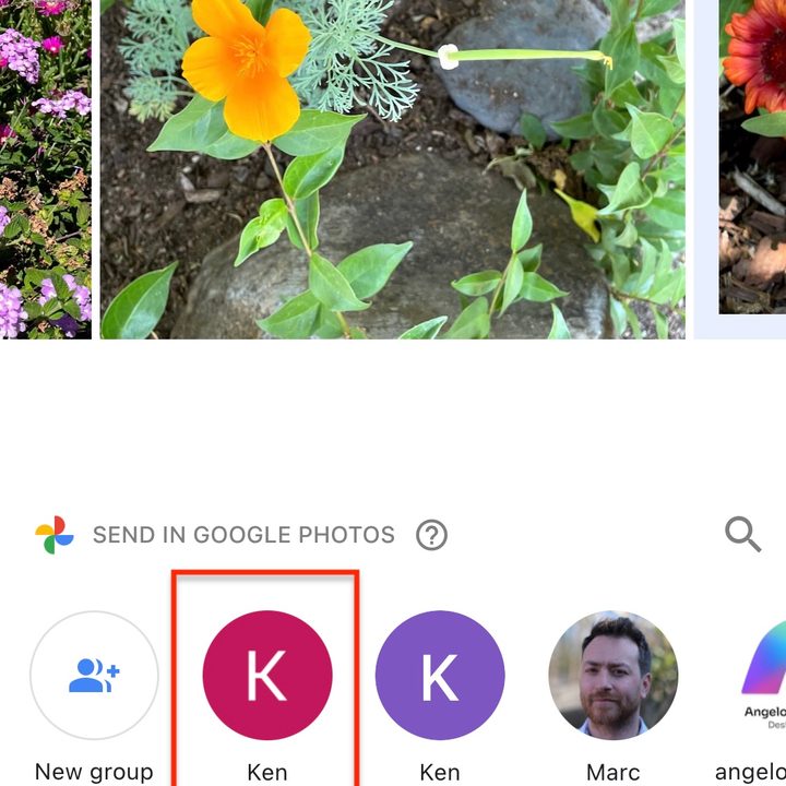Send photos via Google.