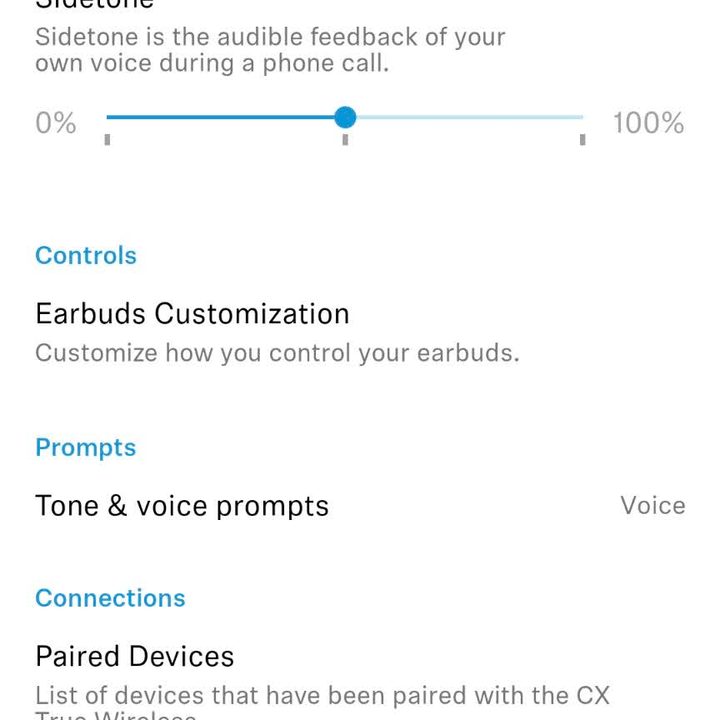 Sennheiser Smart Control app for Android screenshot.