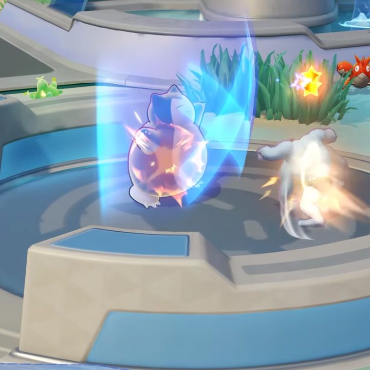 Snorlax battling in Pokémon Unite.