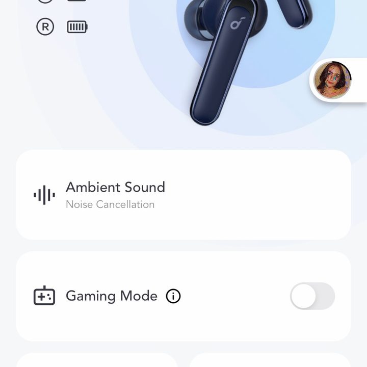 Screenshot of Soundcore app for iOS.
